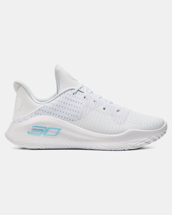 Unisex Curry 4 Low FloTro Basketball Shoes in White image number 0